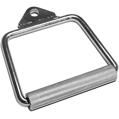 Titan Fitness Rotating D-Handle Cable Attachment, Ergonomic Knurled Grip, Chrome-Plated Solid Steel Build, Rotating Design Prevents Wrist, Elbow, and Shoulder Strain, Strength Training Accessory