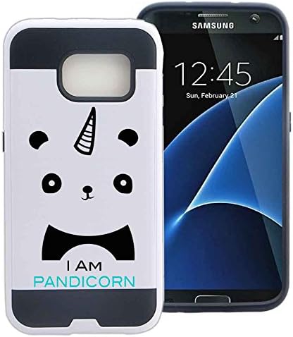 Galaxy S7 Edge Case Cover Pandicorn Panda Unicorn Meme Funny by NPCase Hybrid Unique Design Combo Case With Armor Defender Protection Dust Shock Proof Fits Samsung Galaxy S7 Edge