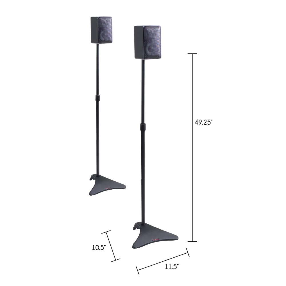 Mua Atlantic Adjustable Height Speaker Stands Black Set of 2 Holds