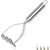 Potato Masher, Stainless Steel Heavy Duty Metal Potato Ricer With Mirror Polish, Food Masher Utensil, Hand Masher, Vegetables