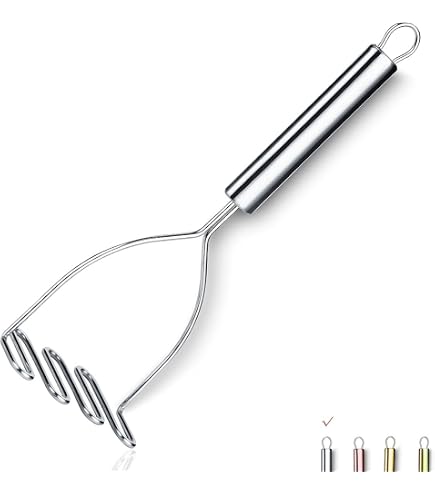 Joyeee Presse-purée en acier inoxydable - Presse-purée - Résistant aux rayures - Métal robuste - Presse-purée - Ustensiles de cuisine - Ustensiles de cuisine et gadgets