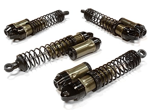 Integy Hobby RC Model C26067GREY Billet Machined Piggyback Shock (4) for Associated ProLite 4X4 Ready-To-Run