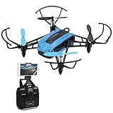 FPV Quadcopter Drone with 720P HD WiFi Camera and VR, Mini Racing Drone 2.4GHz RC Quadcopter with Height Hold, 30mph High Speed Mode, Headless Mode with 6-Axis Gyro by FidgetKit