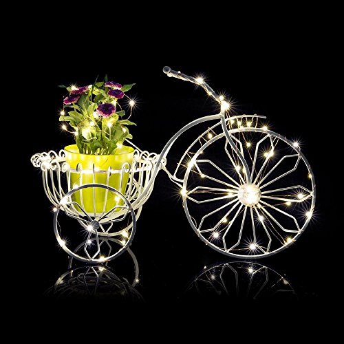 ElementDigital Battery String Light Christmas LED String Fairy Lights Remote Control Waterproof IP65 for DIY Dinner Party Decoration Bedroom Garland Lights Wine Bottle Lights 5m 50 LEDs (Cool White)