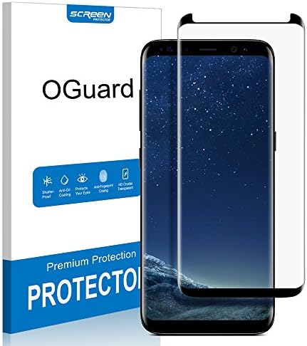 Galaxy S8 Tempered Glass Screen Protector, Oguard 98% Coverage [Easy application] [Case Friendly] Anti-Bubble Screen Protector for Samsung Galaxy S8