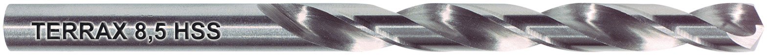 Ruko Terrax HSS-G Spiral Drill Bits 8.5 mm Pack of 10 in Plastic Pack