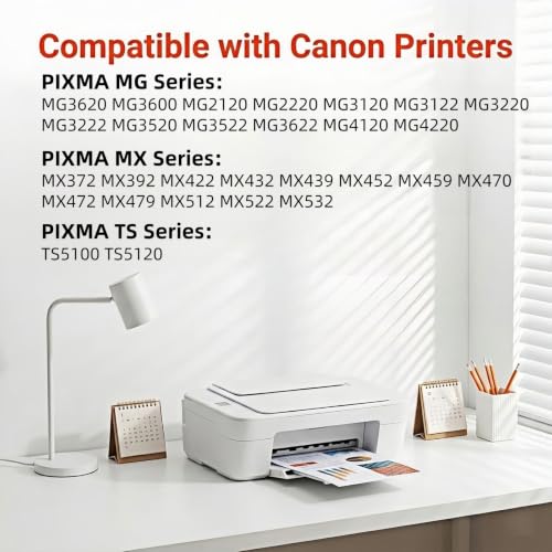 240XL 241XL Ink Cartridges Combo Pack Replacement for Canon 240 241 XL, for Pixma MG3620 MG3520 TS5120 MX472 MG3600 (1 Black, 1 Color)