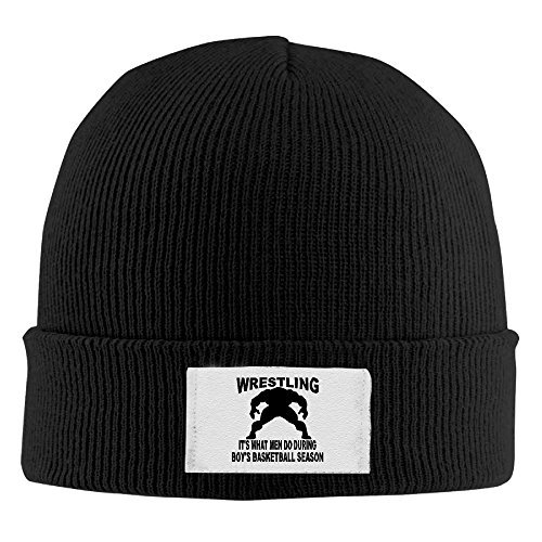 Wrestling What Men DO Printed Mens Beanie Ski Hat Custom Made Collection Winter Wool Hats