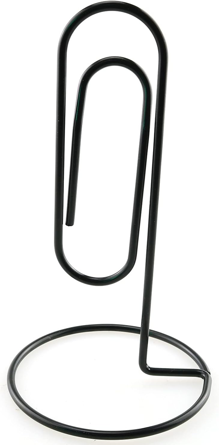 HJ Garden 1PC Black Study Note Holder Office Desk Paper Clip Memo Holder & Organizer, Perfect Office Accessory, Organize and Access Bills