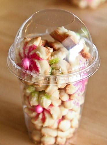 Parfait Cup, PACK of 10 Super Sips Clear Plastic 20 oz Cup and No-Hole Dome Lid w/ FDLParty Picks