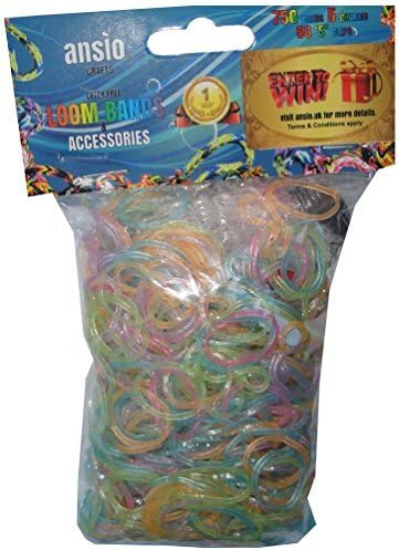 Loom Bands Glitter with Charms and S-Clips by Bands