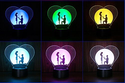 Skycandle 3D Optical Illusion 7 LED Color Changing Lamp Cool Soft Light Safe for Kids