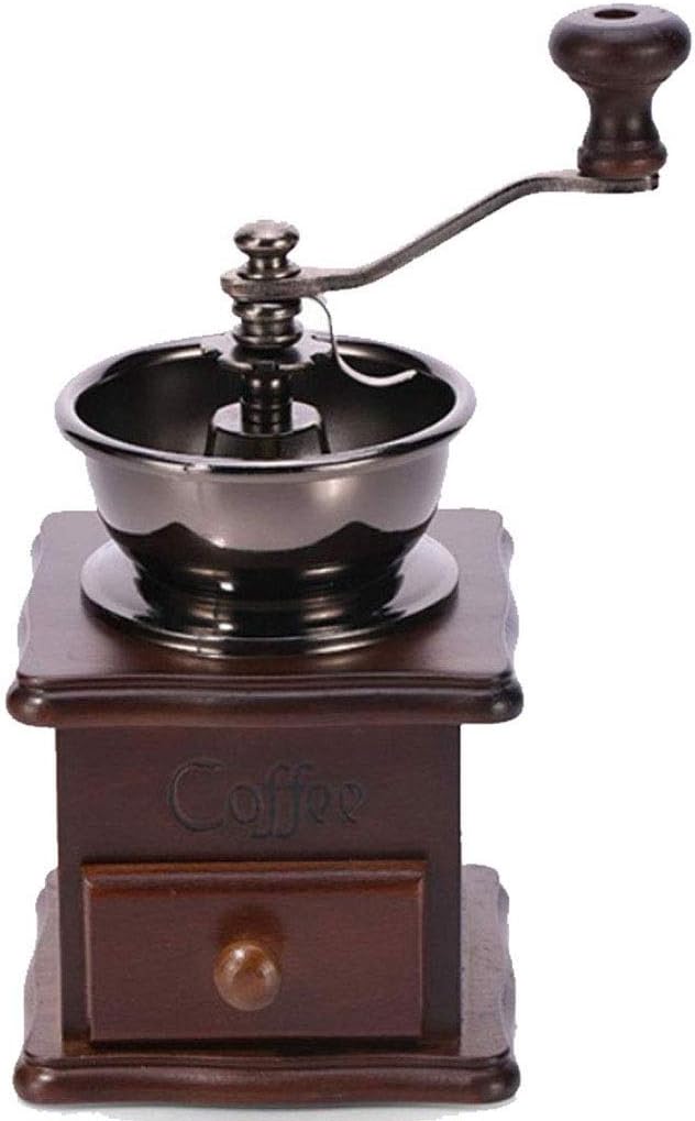 XLEVE Vintage Elm Hand Grinders/Ceramic Mills Base For Grinding Coffee Beans