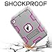 TOPSKY Compatible with Three Layer Defender Full Body Protective Case for iPad Mini, Mini 2, Mini 3, Mini Retina Bundle Grey Pink