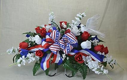 Amazon Com S0511 Patriotic Cemetery Graveside Saddle Arrangement