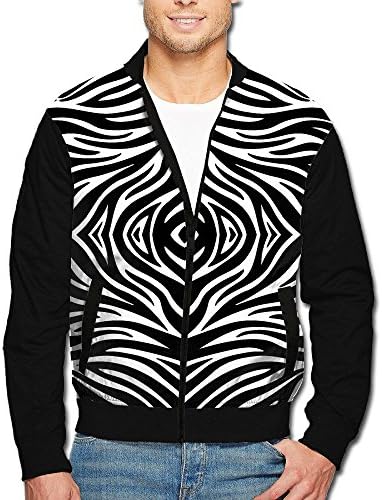 Zebra Stripe Print Young Men Printing Lightweight Jacket Gift Box