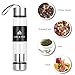 Luxtea 16oz Insulated Glass Water Bottle with Filter Removable Infuser - Portable Leak-proof Sport Travel Mug for Hot or Cold (Black)