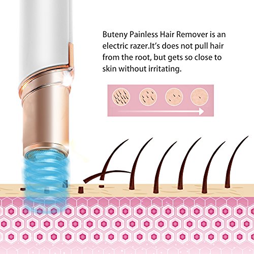 Painless Hair Remover for women's face arm leg portable travel size - Thumbnail 5