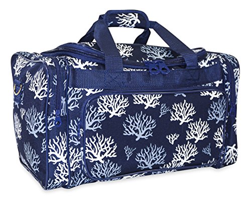 Ever Moda Designer Print Collection Duffle Bag 19-inch (Seaweed - Navy)