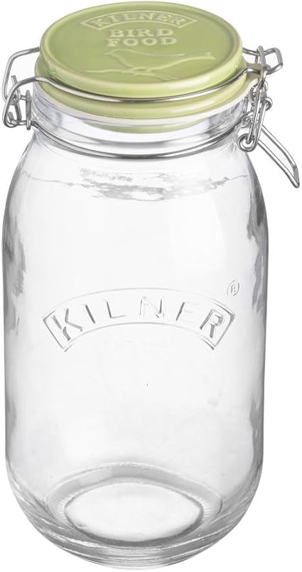 Kilner 2 Litre Glass Clip Top Bird Food Jar With Ceramic Lid 13 5 X 12 5 X 25 5 Cm Amazon Co Uk Kitchen Home
