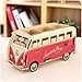 GMissT Cute Cartoon DIY Pen/Pencil Holder,Office Desk Stationery Organizer Storage Box Bus Pattern