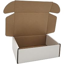 Wonfer Corrugated Mailer, Pack Of 50, Small Shipping Box, White Box