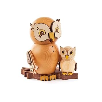 Bb 10 Shop Räucherfigur Eule Mit Kind Original Erzgebirge