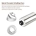 Coffee Grinder Manual, Stainless Steel Coffee Bean Grinder Ceramic Conical Burr Hand Crank Mill with Spoon AUKO