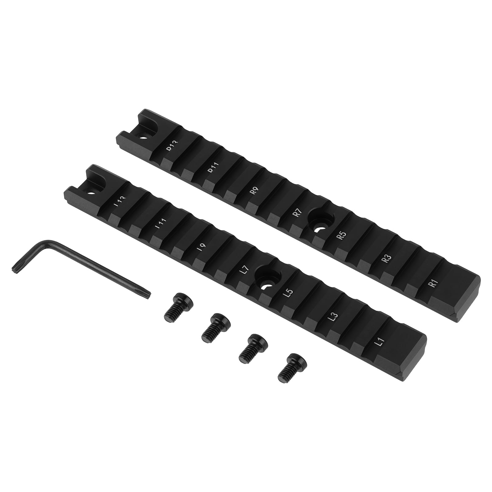 FOCUHUNTER Tactical Picatinny Rail Mount Set G36 2-Piece Long Rail 20mm Picatinny Rail Handguard Mount Rail System 36C Hunting Accessories Outdoor Sporting Games Aluminum Picatinny Rail