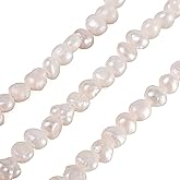Beadthoven 90pcs/Strands Natural Cultured Freshwater Pearl Beads 3-4mm Mini Pearls Irregular Nuggets Pearl Beads for DIY Bracelet Necklace Jewelry Making Crafts Supplies Hole 0.2mm