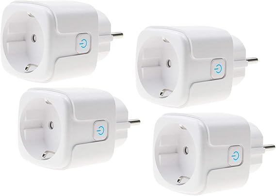 Enchufe inteligente con wifi que muestra el nivel de la batera pack de
4 unidades enchufe inteligente de 16 A con control remoto y control por
voz funciona con Alexa Google Home solo a 24 GHz Precio estimado 37.99 €
