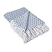 DII Global Mini Diamond Woven Throw, 50x60, Nautical Blue