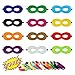 AIMIKE Superhero Mask, Dual Color Party Dress Up Masks with Silicone Bracelets for Kids by (12 Packs)