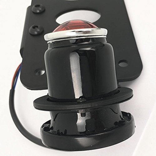 image for Amazicha Side Mount Vertical Curved License Plate Bracket Brake Tailli