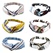 Yeshan Women and Girls Criss Cross Twist knot Headband/Head wrap/Bandana/Turban Sweat Wicking Headwear for Workout Running Yoga and Fitness,pack of 6