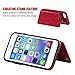 ONETOP for iPhone SE(2022) iPhone SE(2020) iPhone 7/8 Wallet Case with Card Holder, Premium PU Leather Kickstand Card Slots, Double Magnetic Clasp and Durable Shockproof Cover 4.7 Inch(Red)