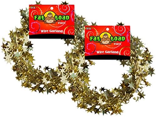 Garland Stars Gold 18 Foot 2 Pack, Fat Toad