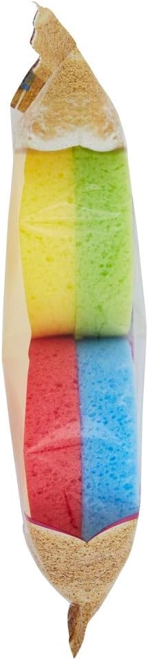 Calypso - Relaxing Sensation, Sponge Soft Multiplies The Foam - 4 Sponges, Red, Blue, Green and Yellow, 4 count (Pack of 1) - Image 3