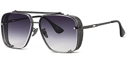 Gtand Fashion Oversized Square Aviator Gradient Sunglasses For Men