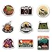 Vinyl Wilderness Nature Stickers Outdoors Adventure Stickers Pack 50 Pcs Hiking Camping Travel Decals for Car Bumper Helmet Luggage Laptop Water Bottle