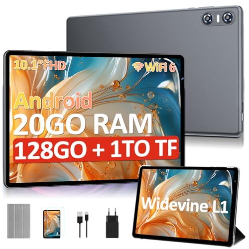 SKYEGG Tablet 10 Pulgadas Android con 20GB RAM + 128GB ROM (Ampliable hasta 1TB), Widevine L1, WiFi…