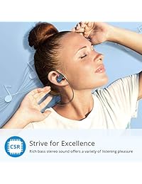 Mpow Flame Auriculares Bluetooth Impermeables IPX7, Auriculares inalámbricos Deporte, Graves HiFi Auriculares in-ear estéreo con micrófono, Case, 7-9 Hrs Reproducción cancelación de ruido Auriculares (cómodo y rápido emparejamiento)