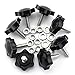 8 Set M620 Thumb Screw Plastic Plum Blossom Shape Head Threaded Knurled Grip Knobs Clamping Screw with Nut Washer