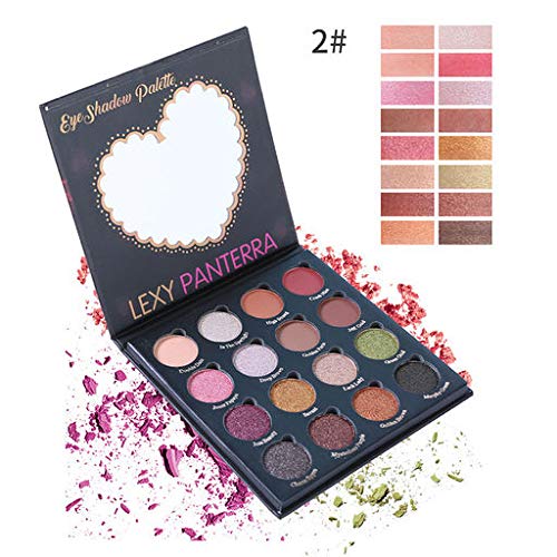 Hennta Sexy Pearlescent 16 Color Eyeshadow Waterproof Matte Earth Color Eye Shadow SetWaterproof Sweat-Proof Long Lasting Pigmented