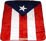 79x94 Puerto Rico Flag San Juan Caribbean Soft Faux Mink Plush Queen Blanket