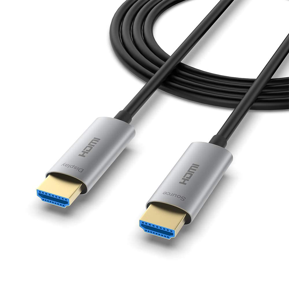ATZEBE 15M HDMI Cable, Fibre Optic HDMI Cable High Speed 18Gbps HDMI 2.0 Support 4K@60Hz HDR10, 4:4:4, 3D, ARC, HEC, CEC, HDCP 2.2
