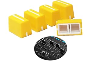 WXYINSPAS 5pcs Universal Fader Knobs Replacement Fader Cap Slider for DJ Controller Mixer Console Pioneer Pioneer DJM、DDJ、XDJ, Denon Numark AKAI RANE VESTAX (Universal Yellow Hats)