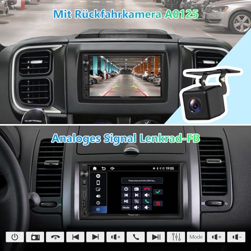 Eonon 7 Inch QLED Linux Double din Car Stereo Wireless CarPlay Android Auto Bluetooth USB Support Type-C Fast MirrorLink AUX in Video Input/Output with Rear View Camera X3