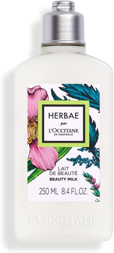 L'OCCITANE Herbae Beauty Milk 250ml Fresh Floral Scent Vegan Biodegradable Body
