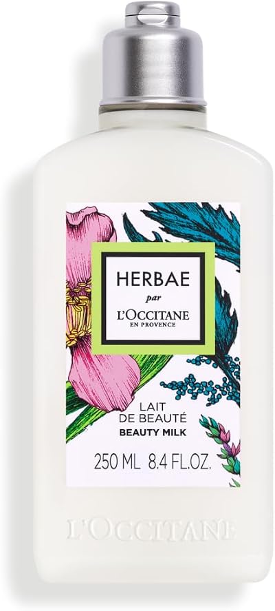 L'OCCITANE Herbae Beauty Milk 250ml Fresh Floral Scent Vegan Biodegradable Body